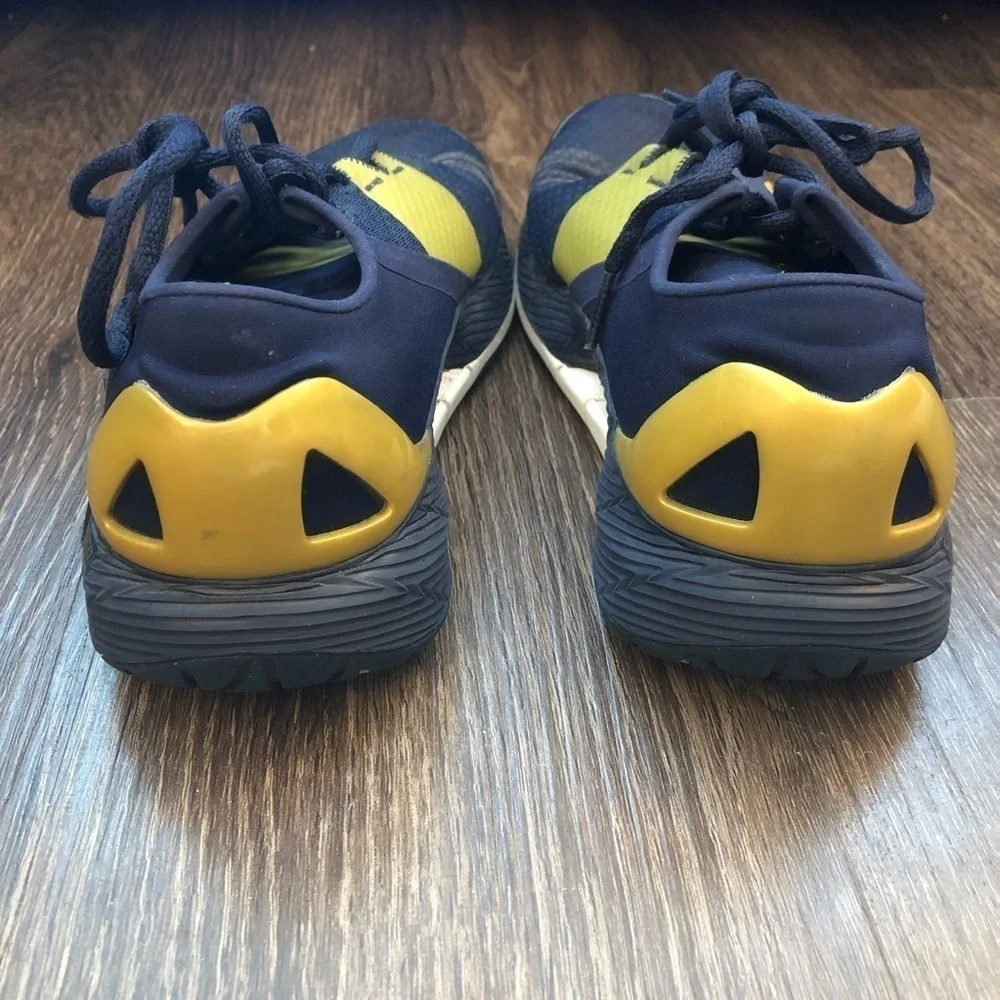 Under Armour AMP Notre Dame Navy Blue & Gold Sneakers